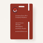 Company ID Badge, Fully Customisable Ausweis (Rückseite)