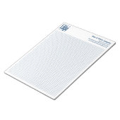 Company Logo Blue Grid Graph Calcpad Notizblock (angewinkelt)
