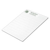 Company Logo Contact Green Line College Rule Notizblock (angewinkelt)