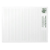Company Logo Contact Green Line College Rule Notizblock (Vorderseite)