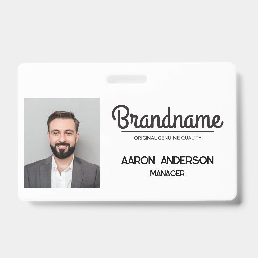 Company Logo Employee Photo ID Ausweis (Front)