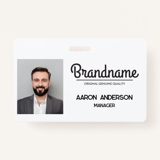 Company Logo Employee Photo ID Ausweis (Vorderseite)