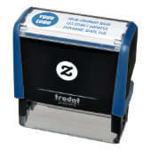 Company Logo Name Address Self-inking Stamp blue Permastempel (Produkt)