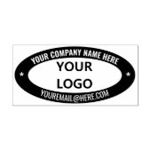 Company Logo Name Info Oval Rubber Stamp Example Gummistempel (Prägung)
