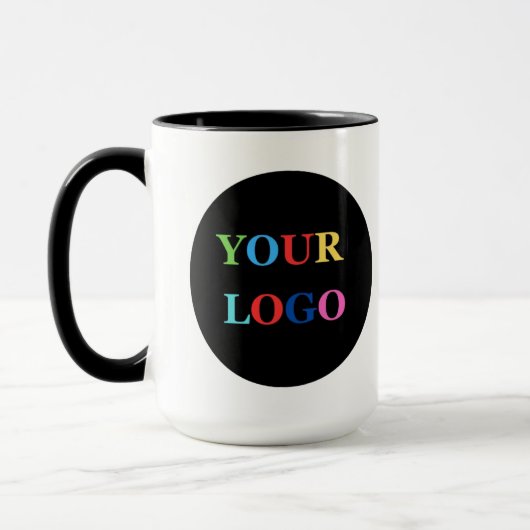Company Logo Personalized Business Coffee 15 oz Tasse (Links)
