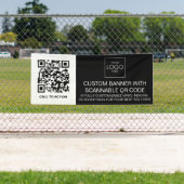 Company Logo QR Code Custom Vinyl Indoor Outdoor Banner (Insitu)