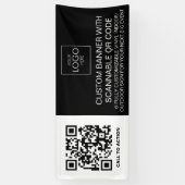 Company Logo QR Code Custom Vinyl Indoor Outdoor Banner (Vertikal)