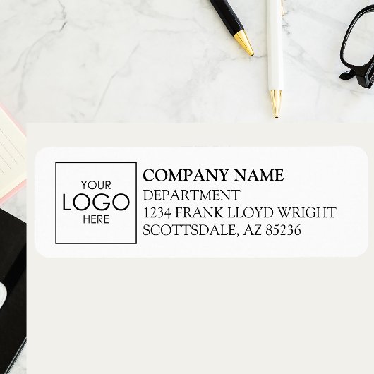 Company Logo Simple Custom Business Return Address