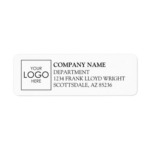 Company Logo Simple Custom Business Return Address (Vorne)
