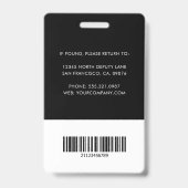 Company Logo Staff Barcode Employee Photo ID Ausweis (Back)