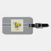 Company Logo Template Gray Business Card Holder Gepäckanhänger (Vorderseite horizontal)