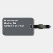 Company Logo Template Gray Business Card Holder Gepäckanhänger (Rückseite horizontal)