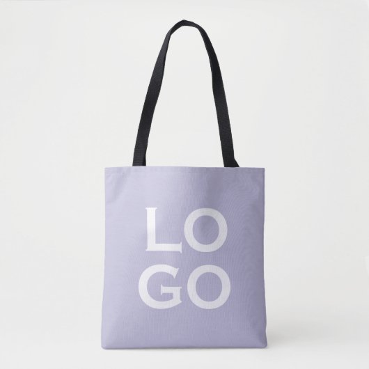 Company or Business Custom Logo on Light Purple Tasche (Vorderseite)