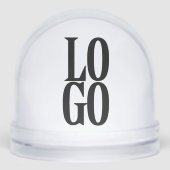 Company or Business Custom  Logo on White Schneekugeln (Vorderseite)