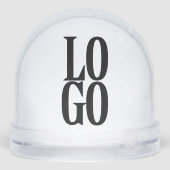 Company or Business Custom  Logo on White Schneekugeln (Rückseite)