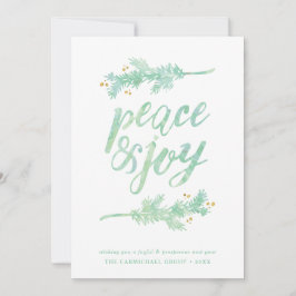 Company Peace & JoChristmas No Foto Holiday Ca Feiertagskarte