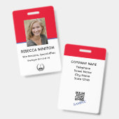 Company Photo ID Security Badge Ausweis (Vorder- & Rückseite)