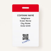 Company Photo ID Security Badge Ausweis (Rückseite)