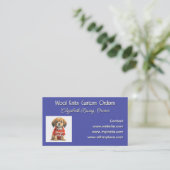 Company Photo Template Purple Visitenkarte (Stehend Vorderseite)