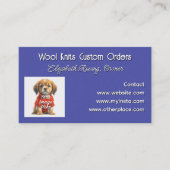 Company Photo Template Purple Visitenkarte (Vorderseite)