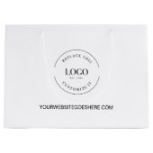 Company website & Logo Custom Business  Große Geschenktüte (Vorderseite)