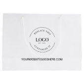 Company website & Logo Custom Business  Große Geschenktüte (Rückseite)