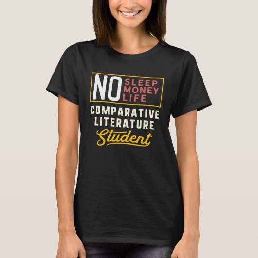 Comparative Literature Major Studen Graduation T-Shirt (Vorderseite)