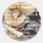 Comparing Apples and Oranges Stickers (Vorderseite)