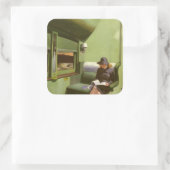 Compartment C, Car 293 Quadratischer Aufkleber (Tasche)