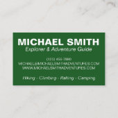 Compass Adventure Camp Camping Wandern Visitenkarte (Rückseite)