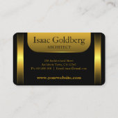 Compass-Architektur für Schwarz und Gold Visitenkarte (Rückseite)