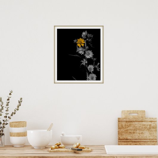 Compass Blume Print Poster (Küche)