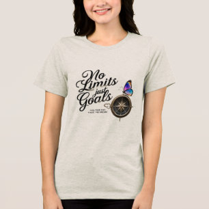 Compass & Butterfly Women's Motivierend T-Shirt Tri-Blend Shirt