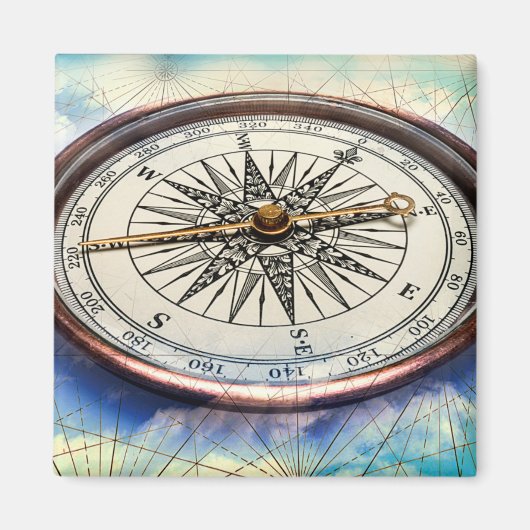 Compass Clouds Magnet (Vorne)