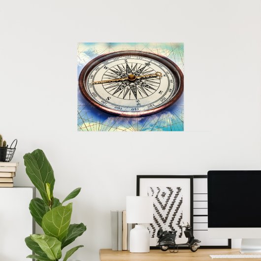 Compass Clouds Poster (Heimbüro)