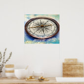 Compass Clouds Poster (Küche)