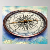 Compass Clouds Poster (Vorne)