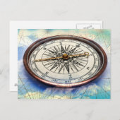 Compass Clouds Postkarte (Vorne/Hinten)