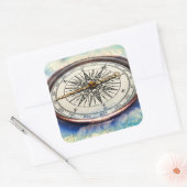 Compass Clouds Quadratischer Aufkleber (Umschlag)