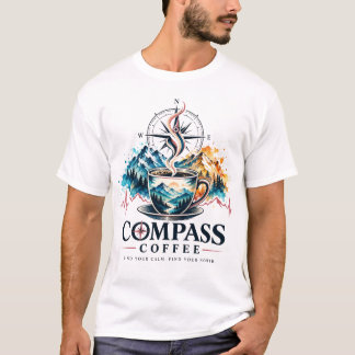 Compass Coffee Grafik T-Shirt