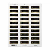 Compass Custom Rücksendeadresse Black and Gold (Vorne)