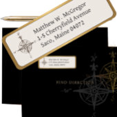 Compass Custom Rücksendeadresse GOLD Roundborder