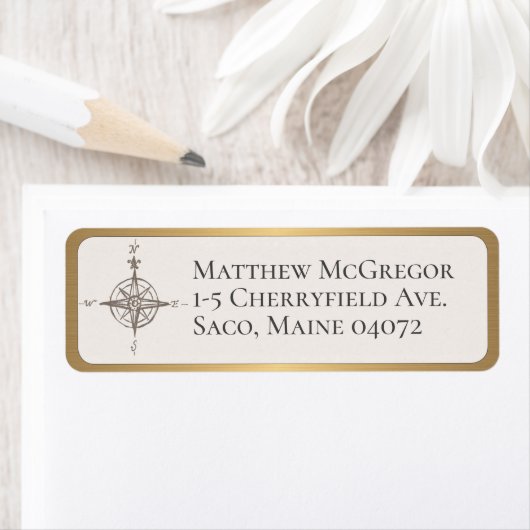 Compass Custom Rücksendeadresse GOLD Roundborder (Insitu)
