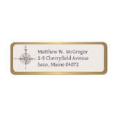 Compass Custom Rücksendeadresse GOLD Roundborder (Vorne)