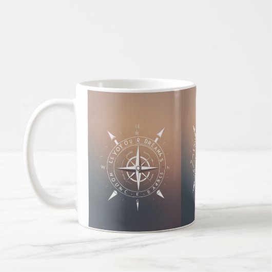 Compass Design Modren-Tasse Kaffeetasse (Links)