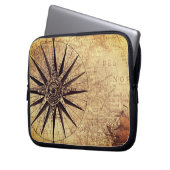 Compass Discovery Age Weltkarte Vintag Laptopschutzhülle (Vorderseite Links)