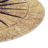 Compass Discovery Age Weltkarte Vintag Schneidebrett (Ecke)