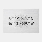 Compass GPS Zuhause-Koordinaten Fußmatte (Vorderseite)