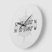 Compass GPS Zuhause-Koordinaten Große Wanduhr (Winkel)