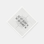 Compass GPS Zuhause-Koordinaten Serviette (Ecke)